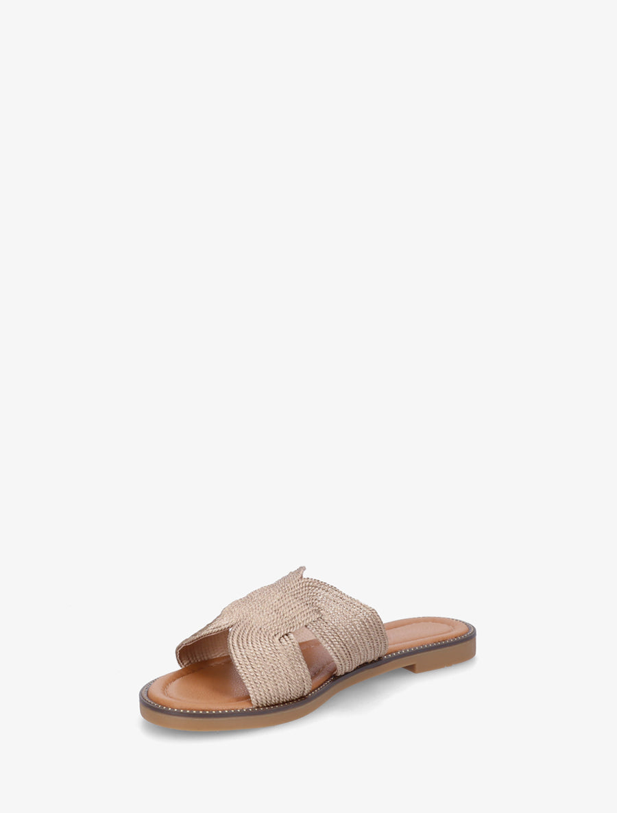 Claquettes en cordelettes - Rose gold - 3