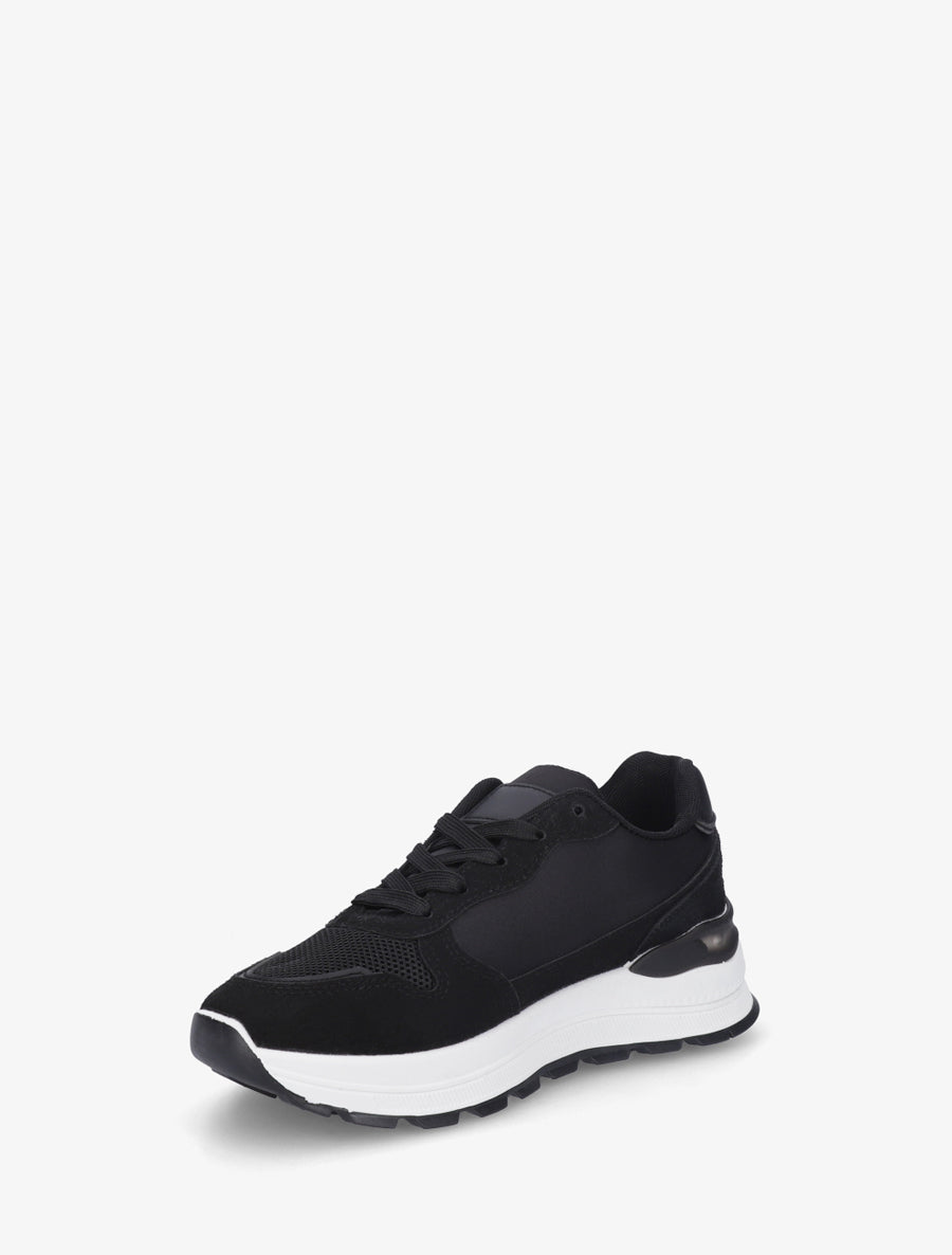 Sneakers en simili stylisés - Noir - 3