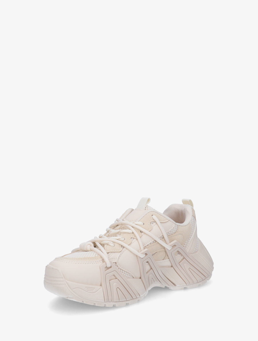 Baskets à double lacets - Beige - 3