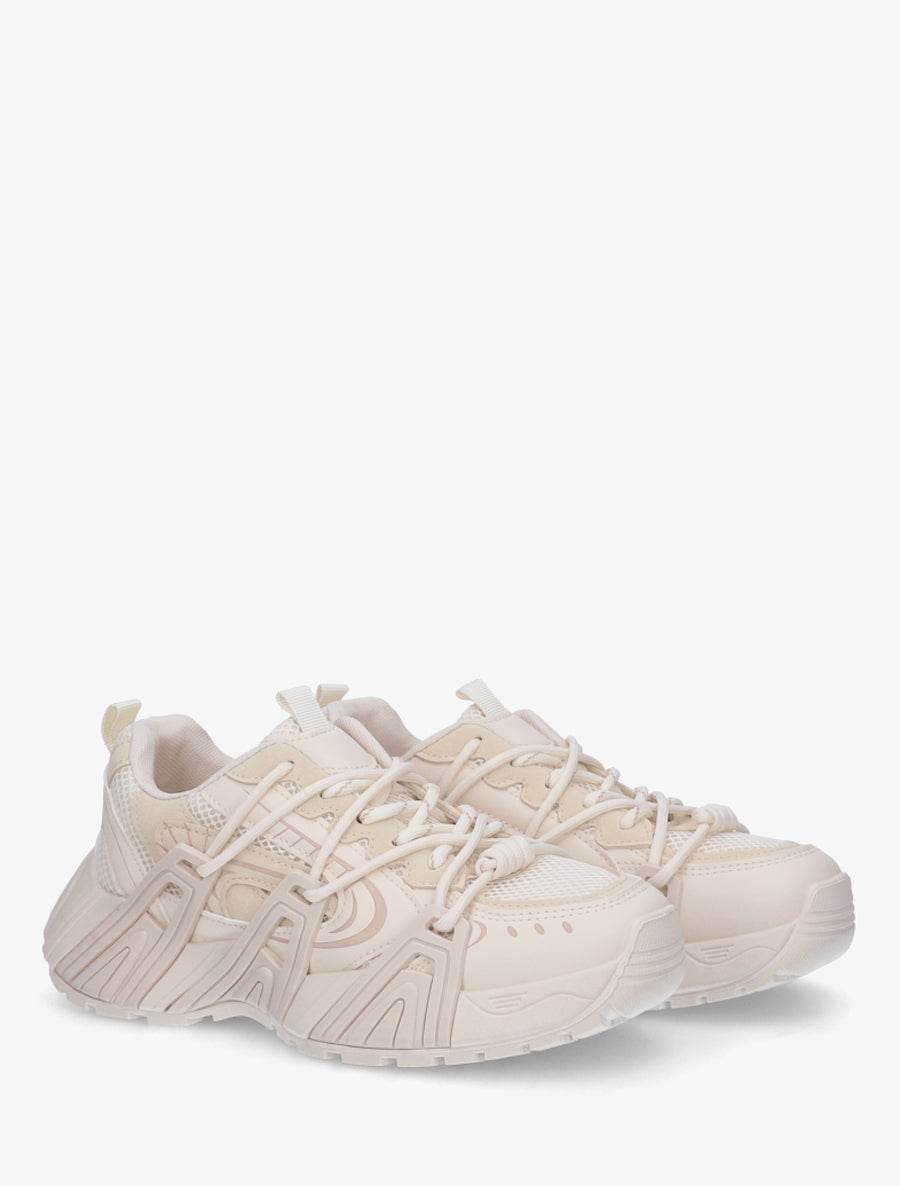 Baskets à double lacets - Beige - 4