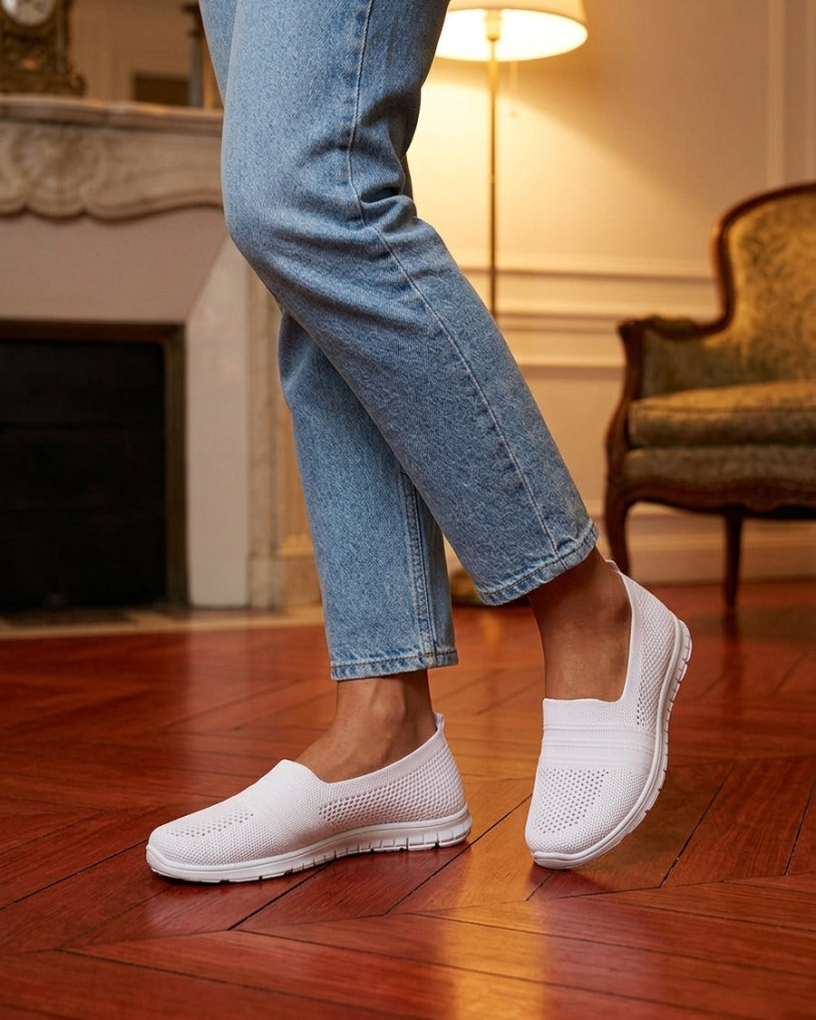Slip-on en maille - Blanc
