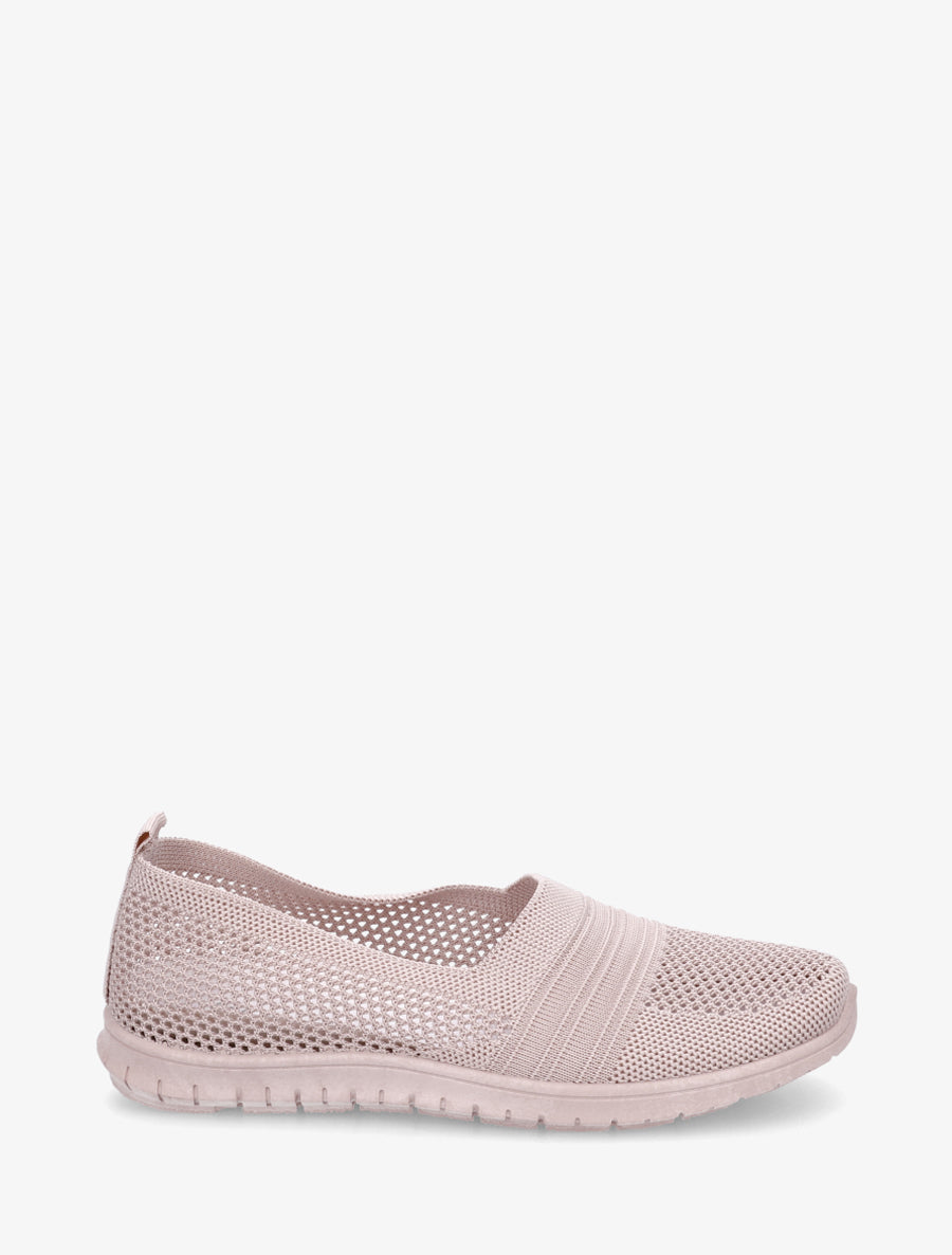 Slip-on en maille - Rose - 1