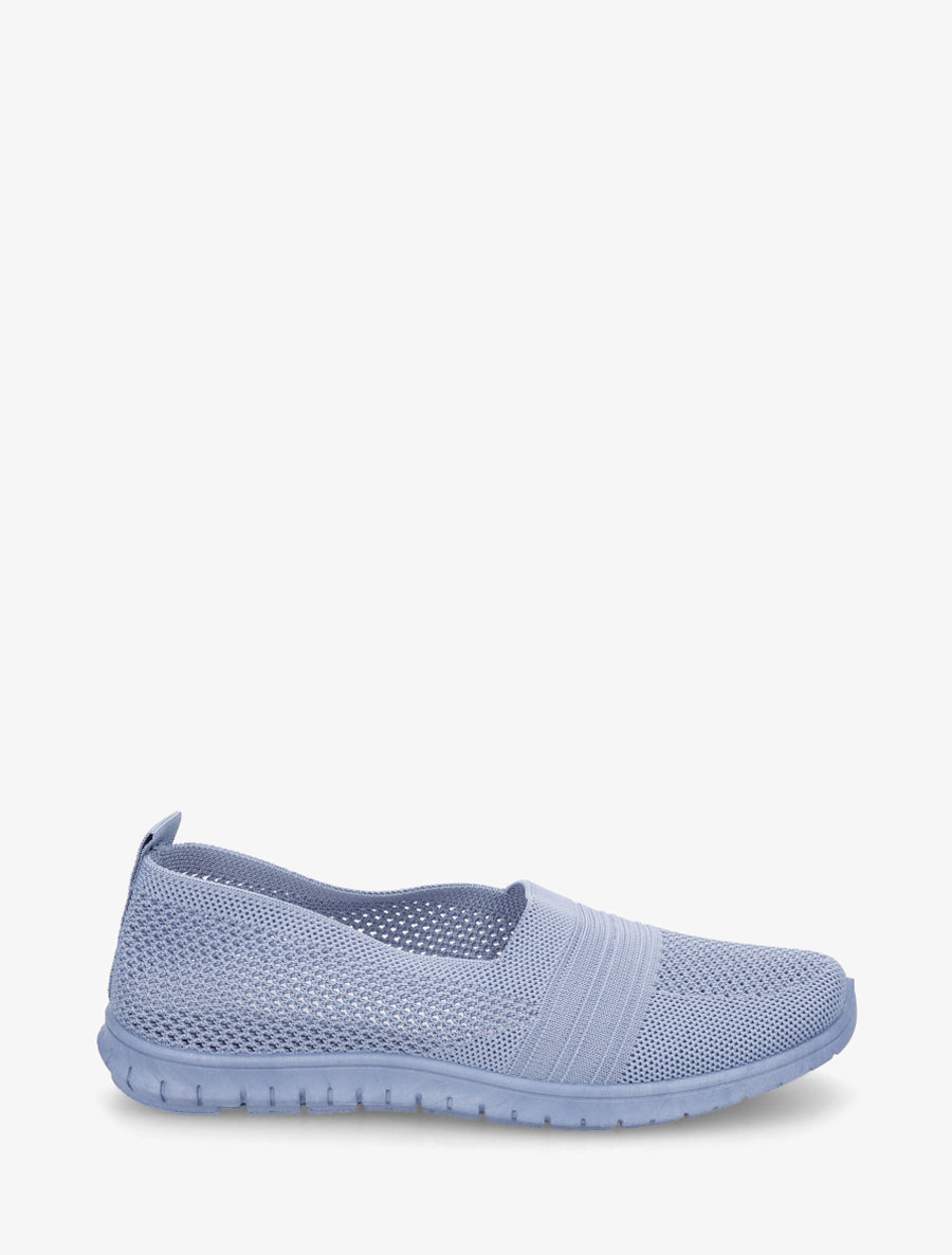 Slip-on en maille - Bleu clair - 1