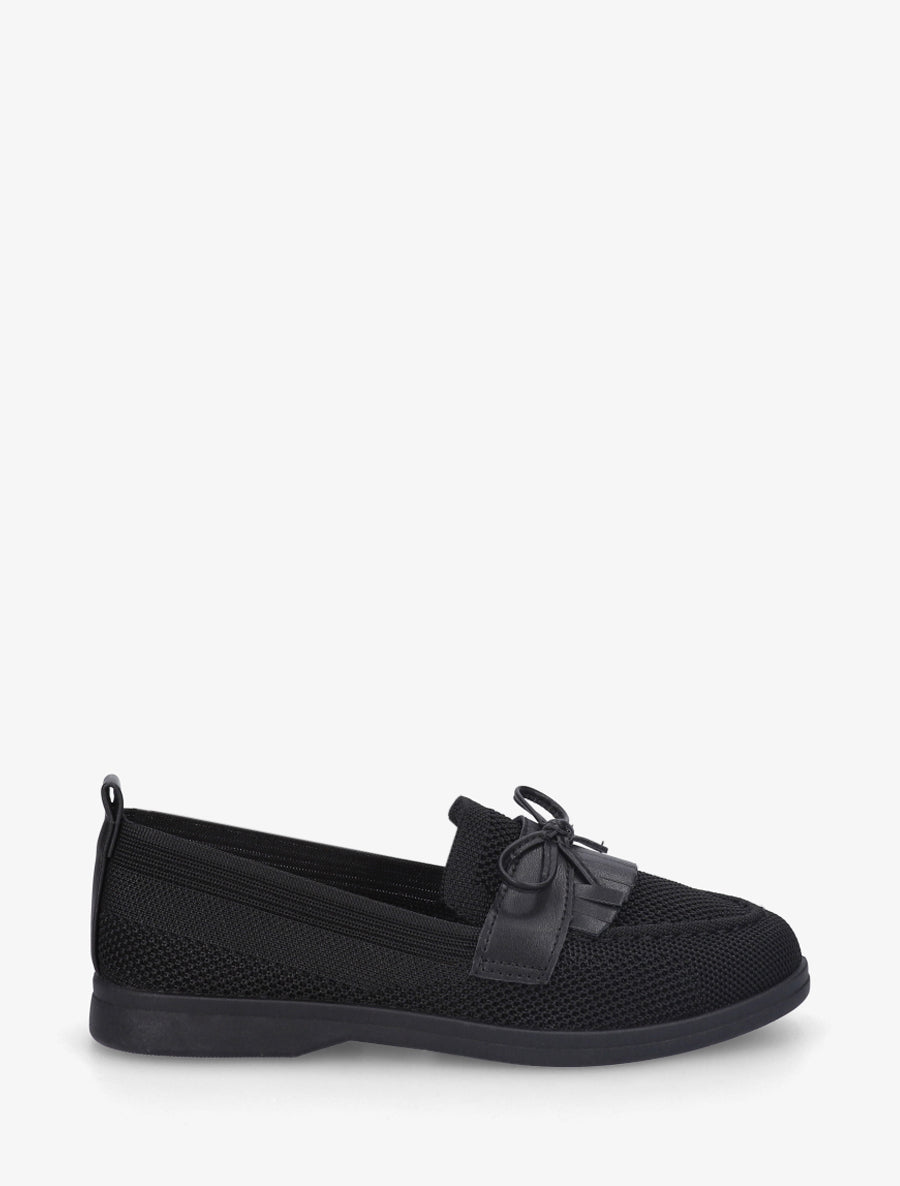 Mocassins en maille à nœud - Noir - 1
