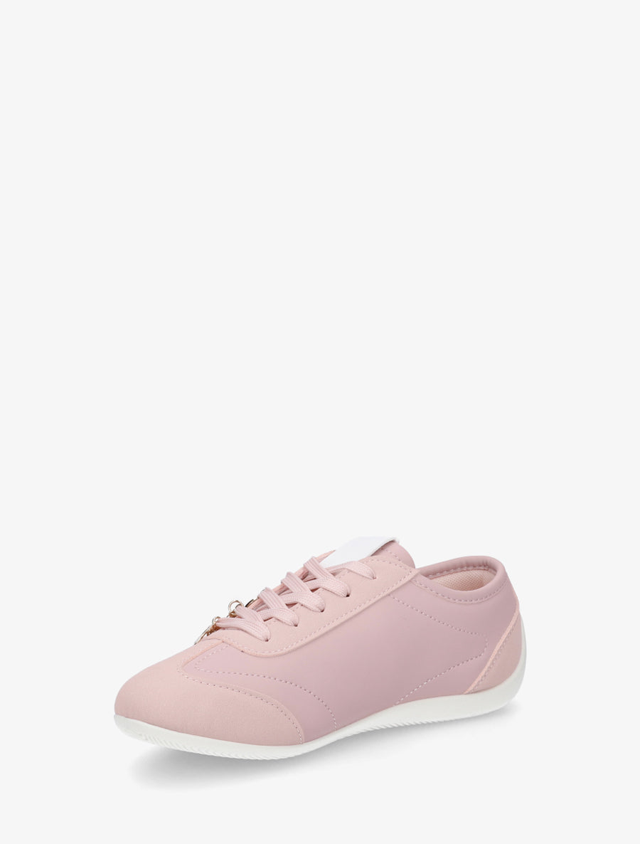 Sneakers à empiècement bijoux dépareillés - Rose - 3