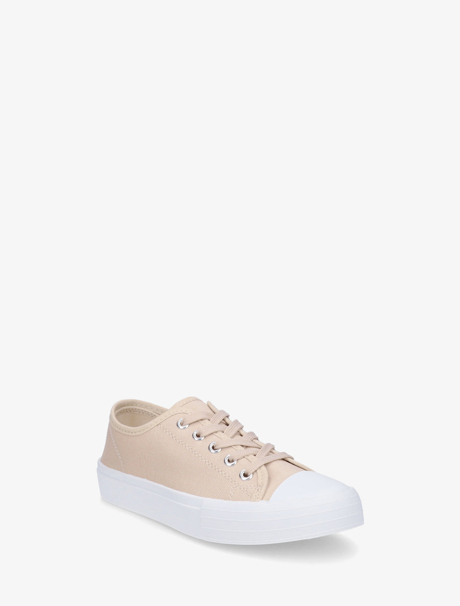 Tennis unis en toile - Beige - 2