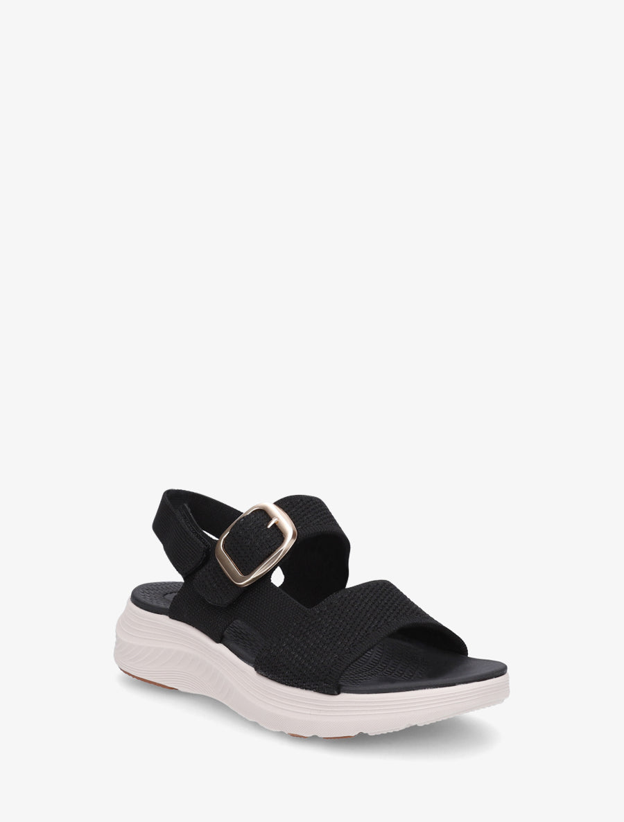 Sandales en tissu à boucle et scratch - Noir