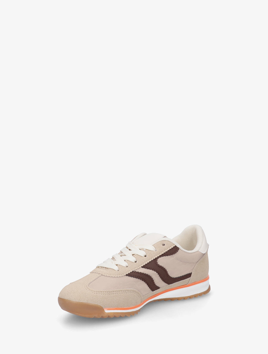 Sneakers à double lacets - Taupe - 3