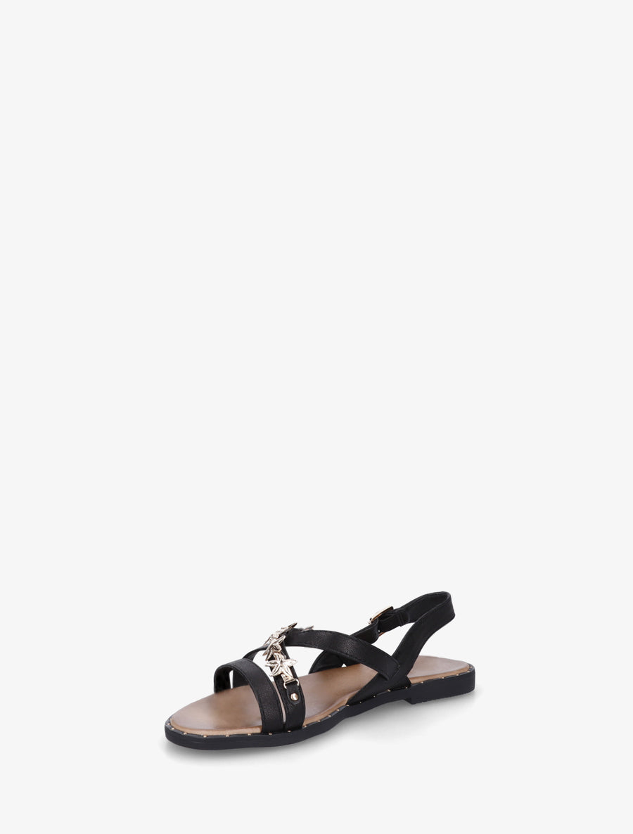 Nu-pieds cloutés à bijoux étoiles de mer - Noir - 3
