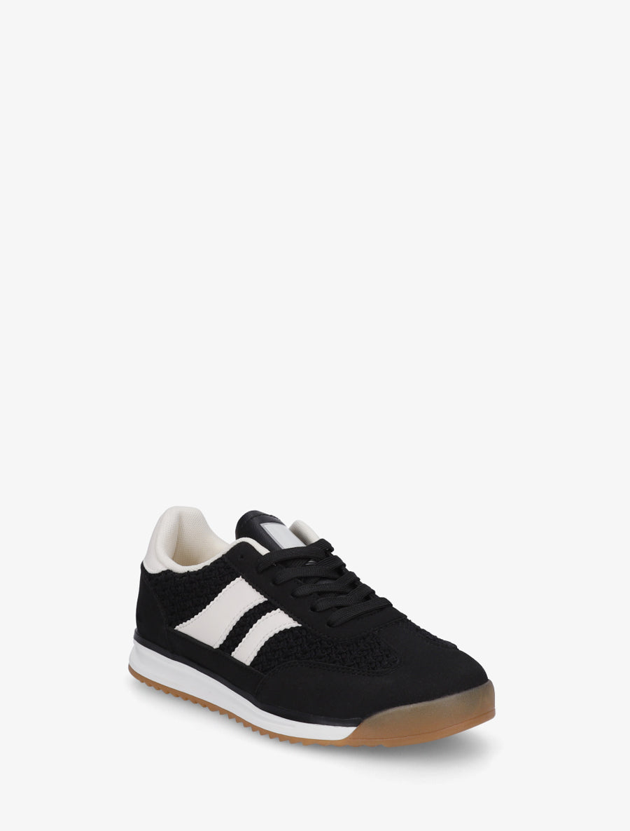 Sneakers à empiècement effet maille et détails contrastants - Noir - 2