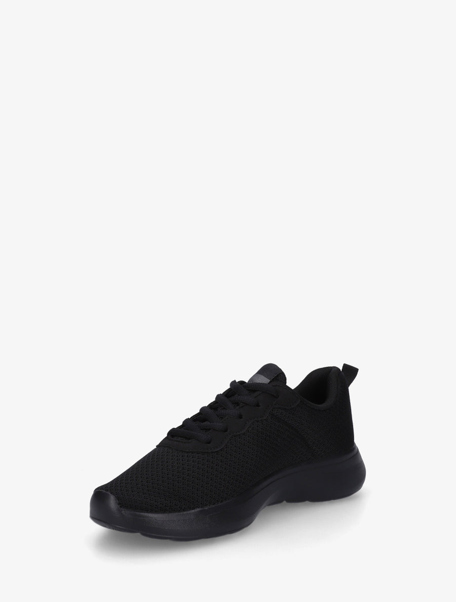 Sneakers unies en mesh - Noir - 3