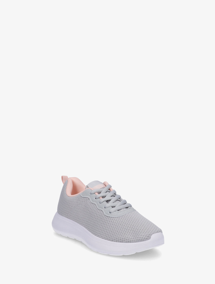 Sneakers unies en mesh - Gris - 2