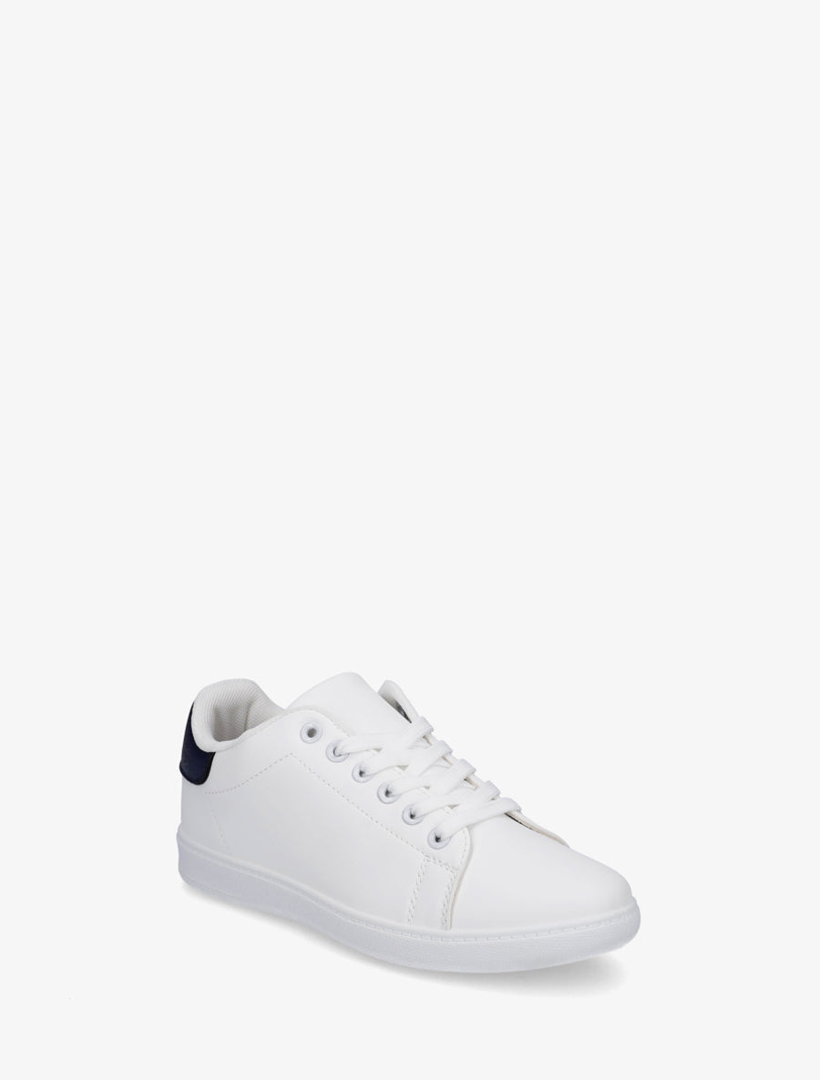 Sneakers basiques en simili - Marine - 2