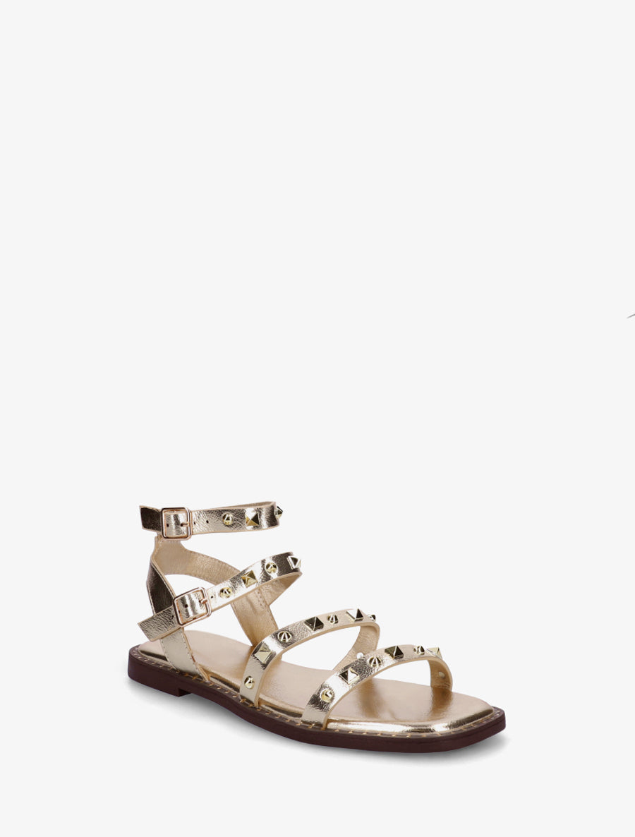 Nu-pieds à multibrides cloutées - Or - 2