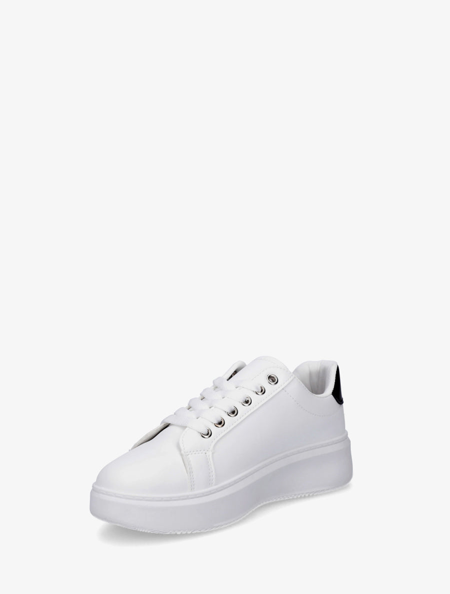 Sneakers à empiècement coeur strassé - Noir - 3