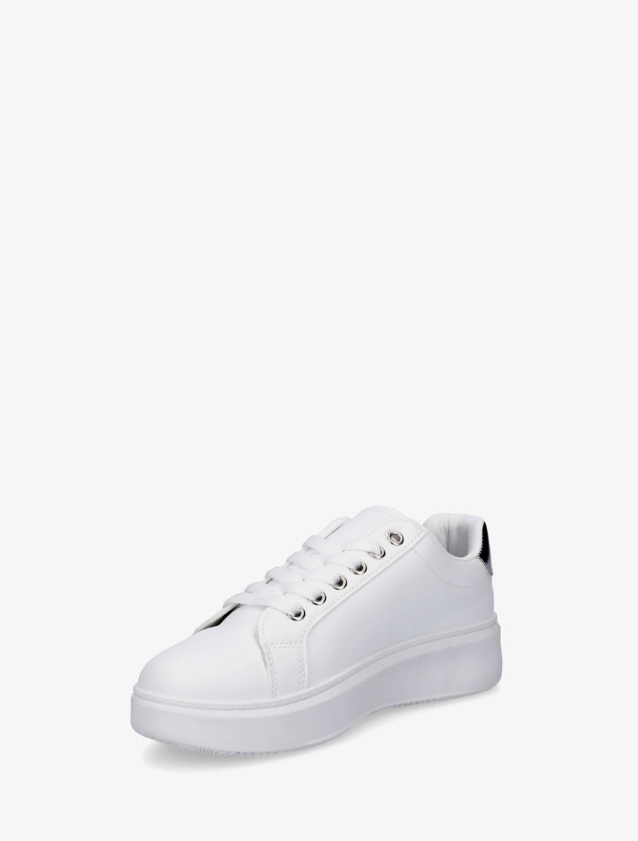 Sneakers à empiècement coeur strassé - Argent - 3