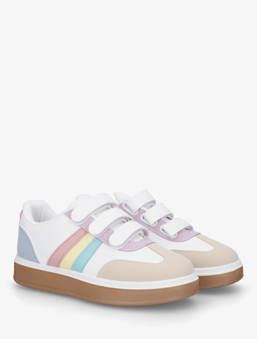 Sneakers à scratch et semelle caoutchouc - Multi - 4