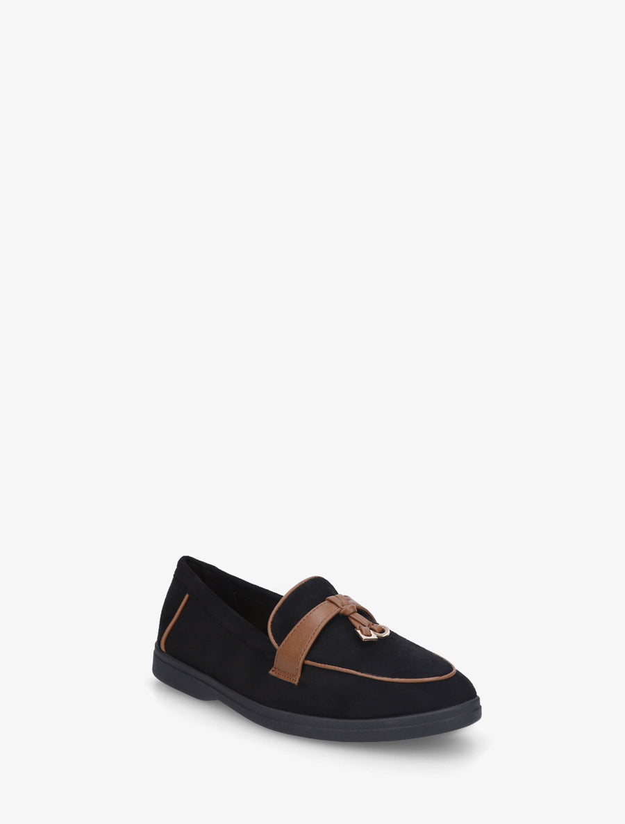 Mocassins en suédine à boucle - Noir - 2