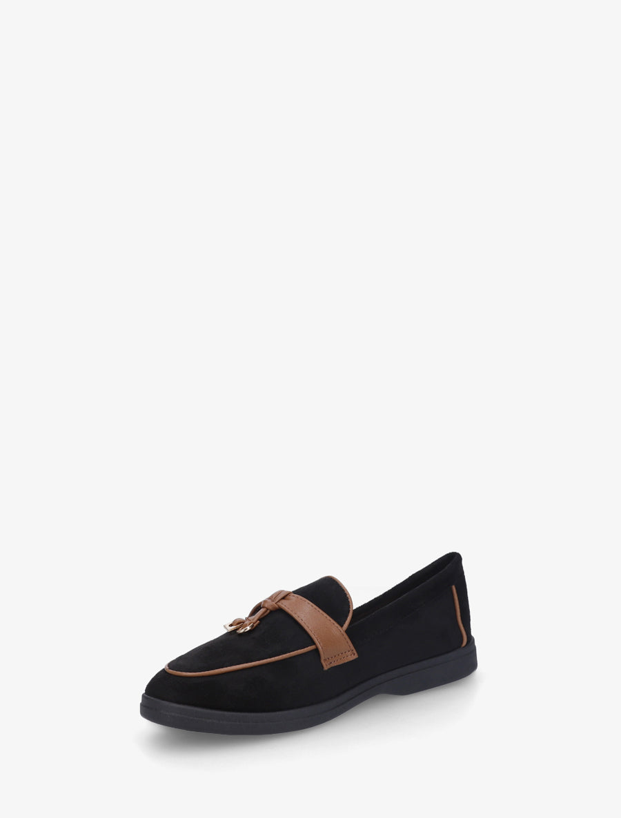 Mocassins en suédine à boucle - Noir - 3