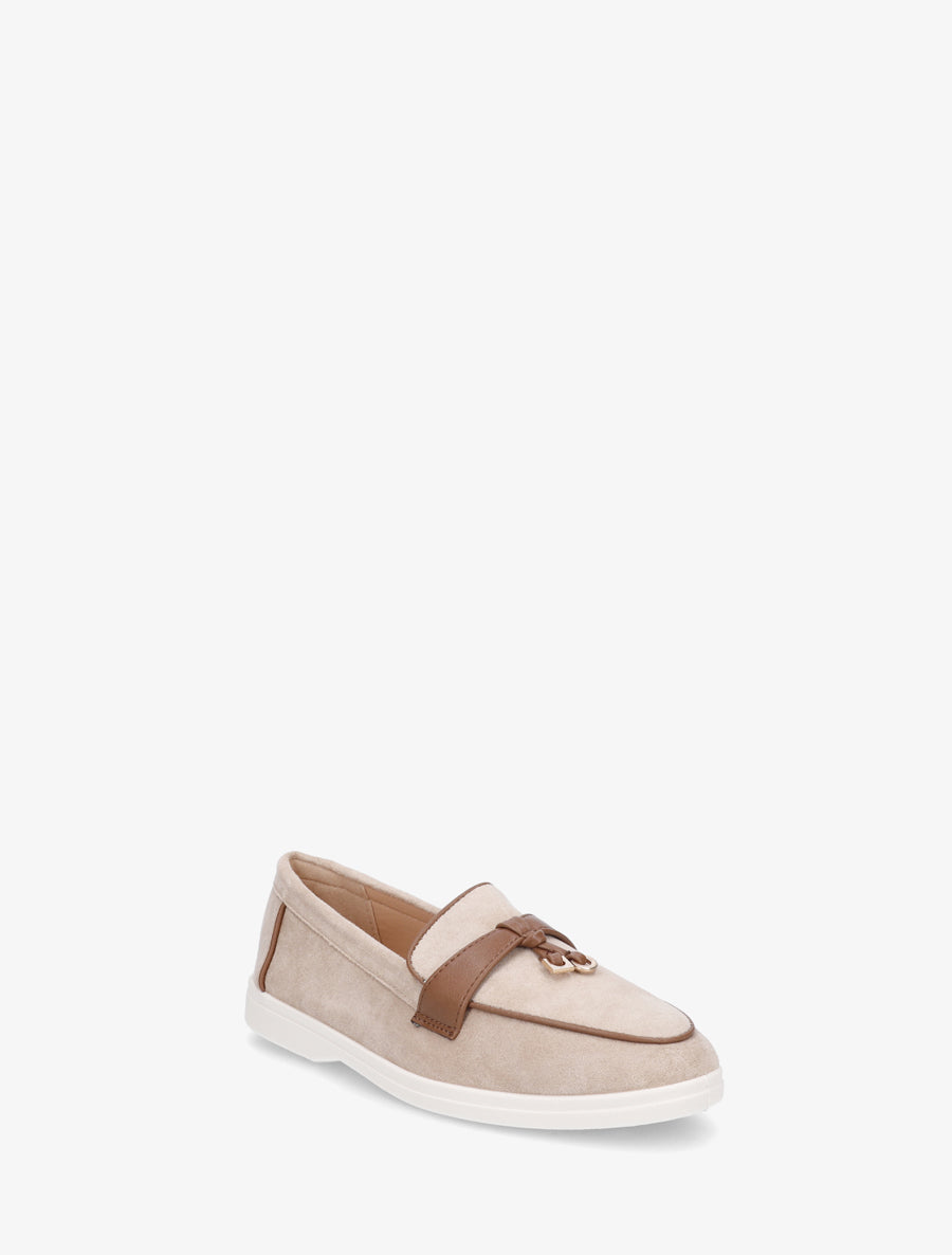 Mocassins en suédine à boucle - Taupe - 2