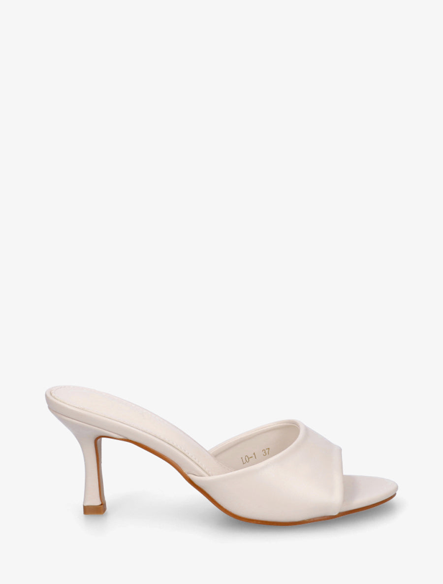 Mules classiques en simili - Crème - 1