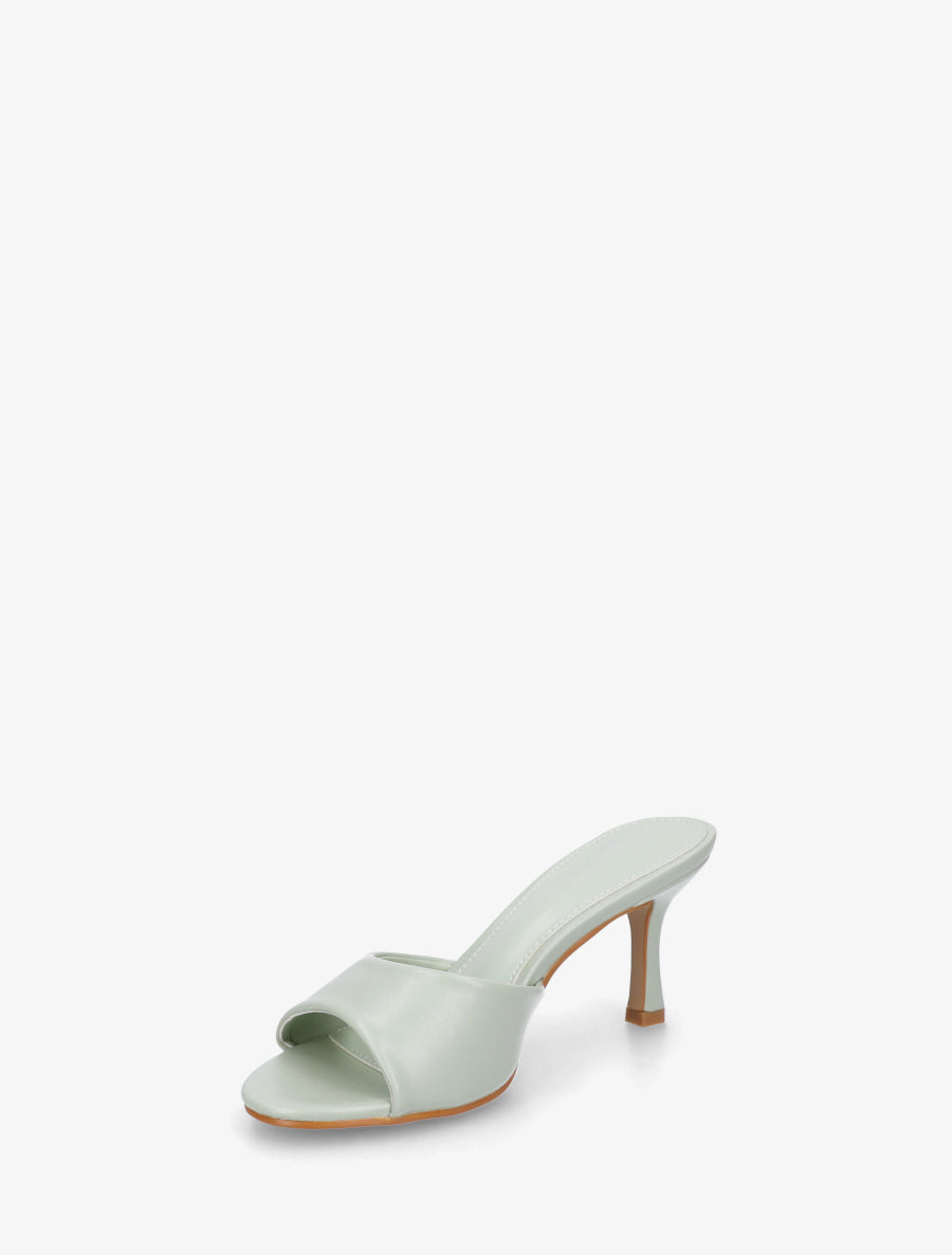 Mules classiques en simili - Vert d&