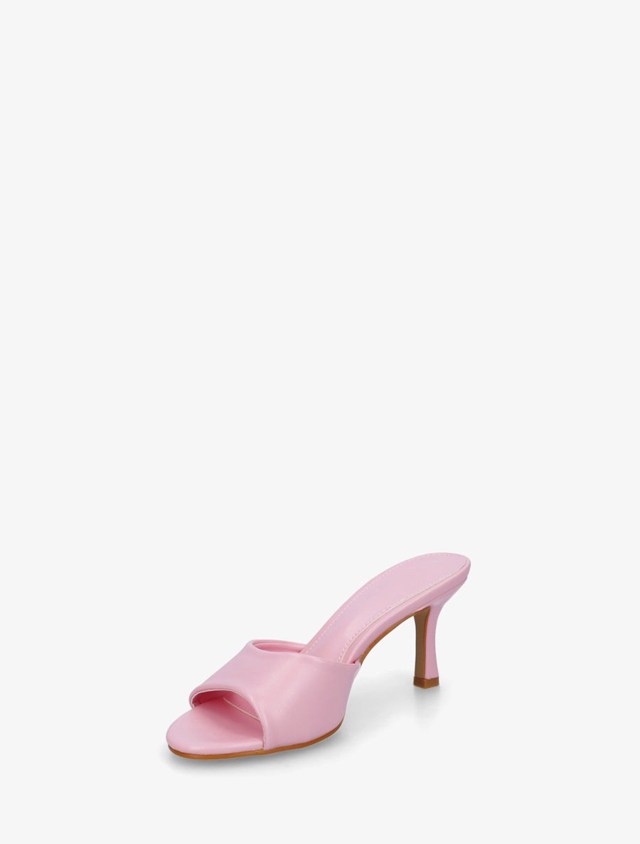 Mules classiques en simili - Rose - 3