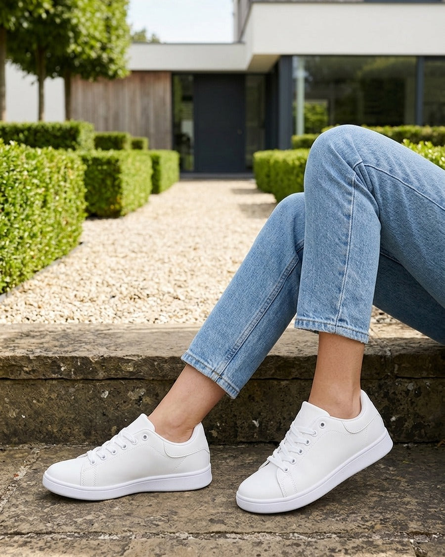 Baskets classiques en simili - Blanc