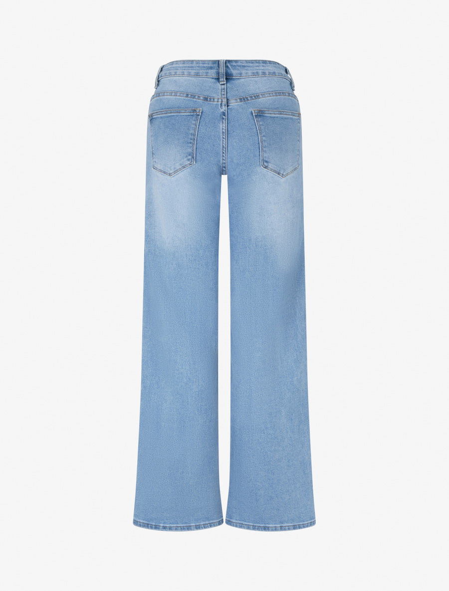 Jean wide leg coupe droite - Bleu - 2