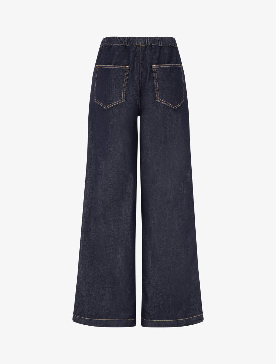 Jean ample à taille élastiquée - Bleu brut - 2