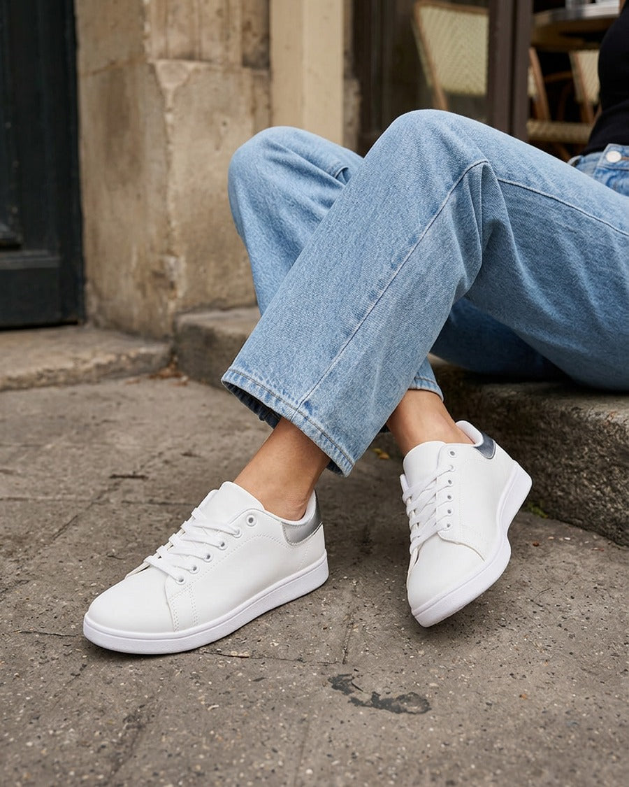 Baskets classiques en simili - Argent