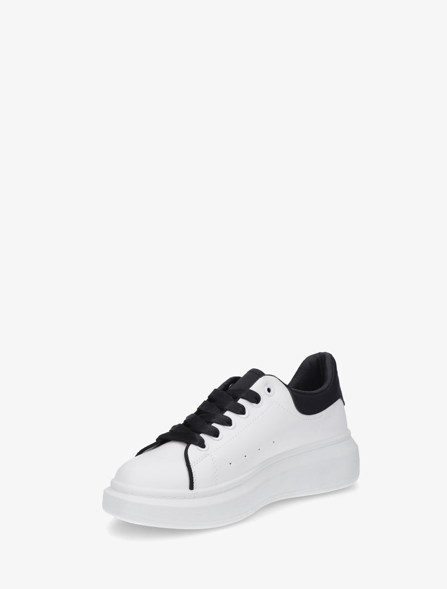 Sneakers en simili bicolore - Noir - 3