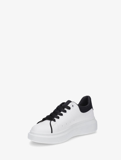 Sneakers en simili bicolore - Noir - 3