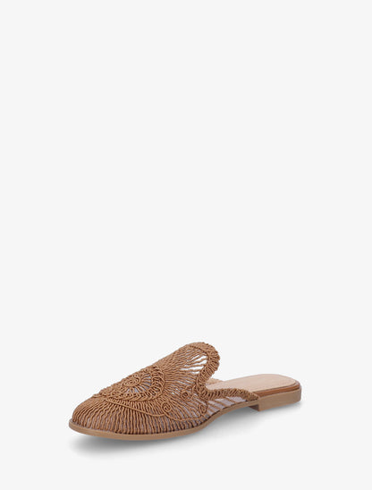 Claquettes plates style cordelettes - Marron - 3