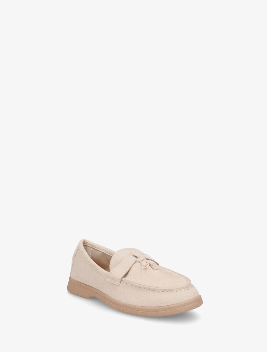 Mocassins en suédine à bijoux - Beige clair - 2