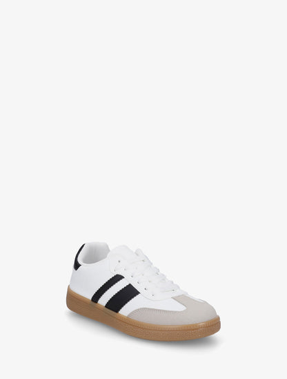 Sneakers à bandes contrastantes - Blanc - 2