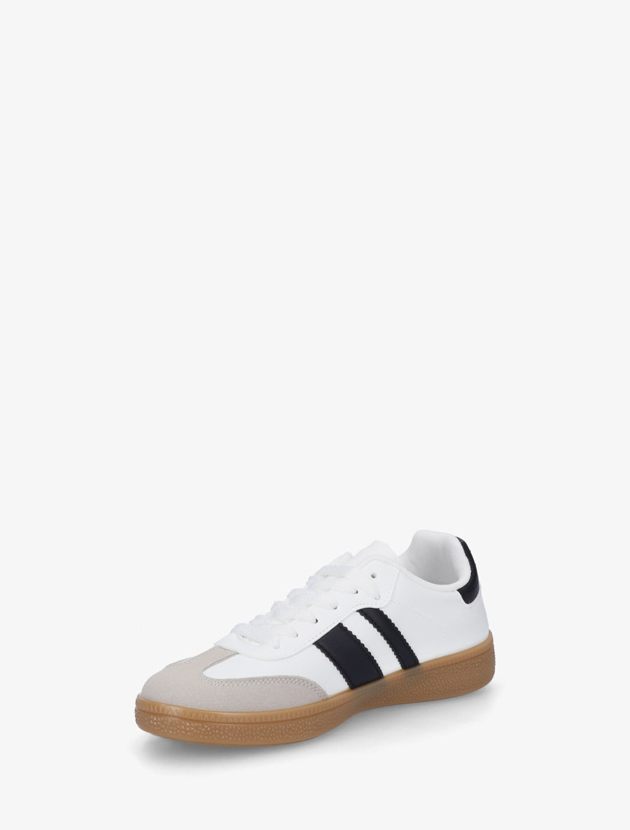 Sneakers à bandes contrastantes - Blanc - 3