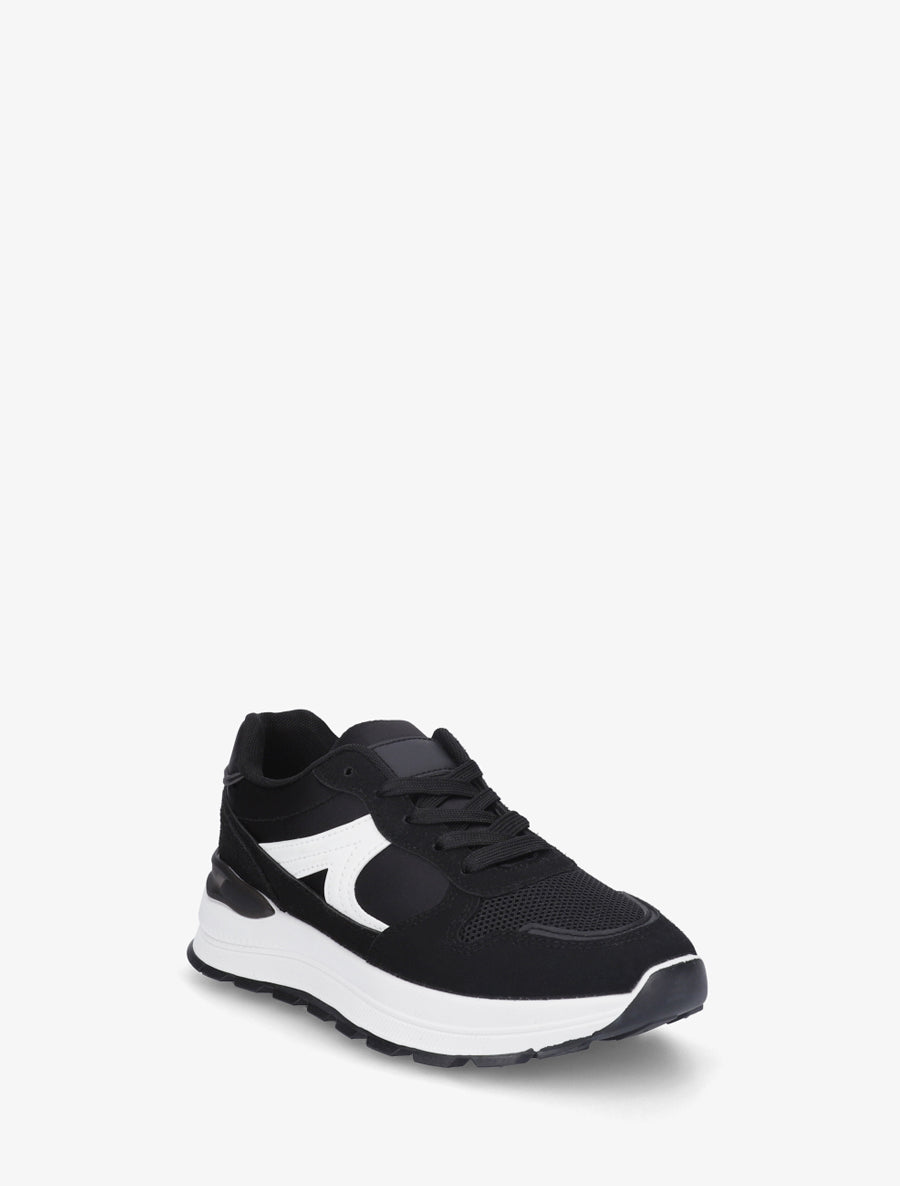 Sneakers en simili stylisés - Noir - 2