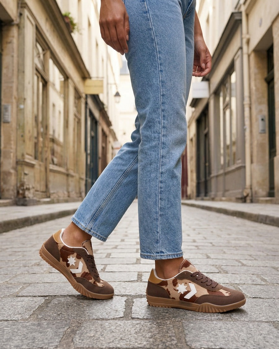 Baskets à empiècement étoile - Marron