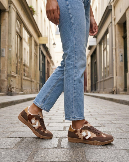 Baskets à empiècement étoile - Marron