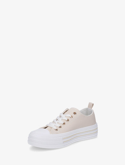 Tennis en toile à bout rond - Beige - 3