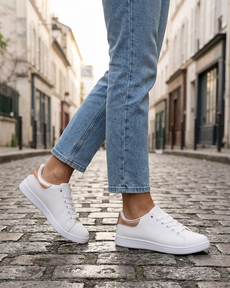 Baskets classique en simili - Rose gold