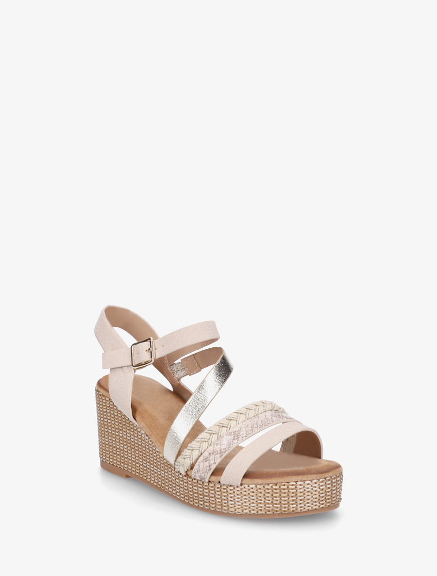 Sandales multibride fantaisie - Beige - 2