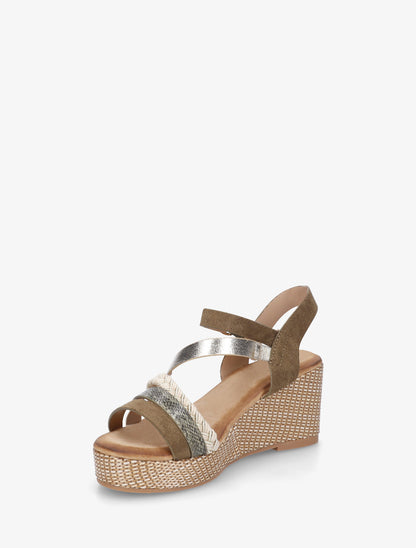 Sandales multibride fantaisie - Kaki - 3