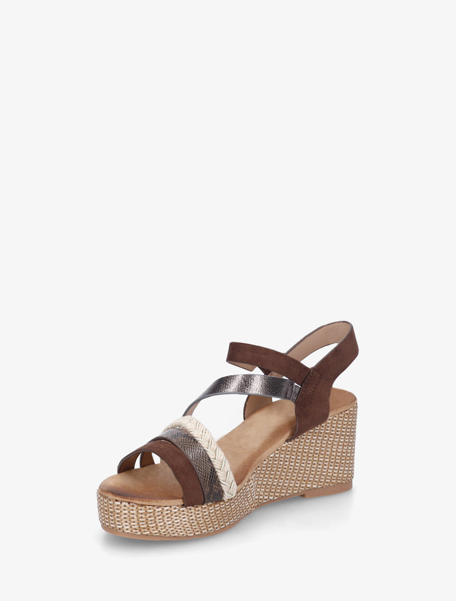 Sandales multibride fantaisie - Marron - 3