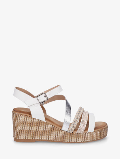 Sandales multibride fantaisie - Blanc - 1