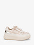 Sneakers imprimés à semelle plateforme - Beige - 1