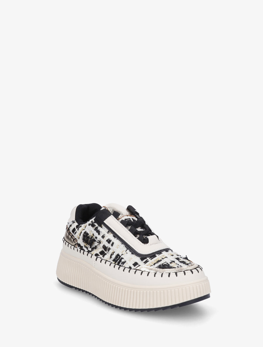 Sneakers imprimés à semelle plateforme - Noir - 2