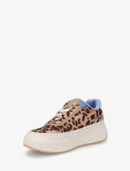 Sneakers imprimés à semelle plateforme - Camel - 3