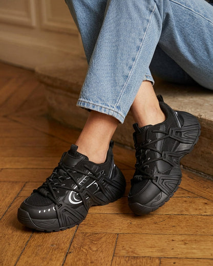 Baskets à double lacets - Noir